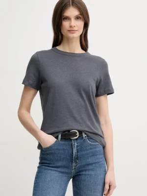 Calvin Klein t-shirt lniany damski kolor szary K20K208248