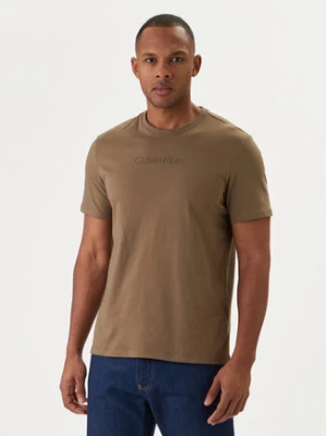 Calvin Klein T-Shirt Logo 30s LV04LD230G Brązowy Regular Fit