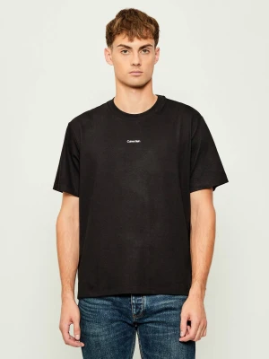Calvin Klein T-shirt | Loose fit | pique czarny