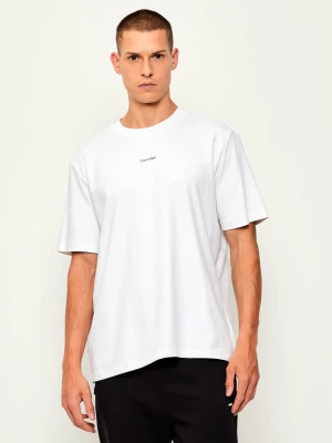 Calvin Klein T-shirt | Loose fit | pique biały