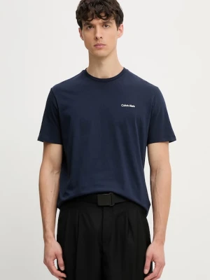 Calvin Klein T-shirt męski bawełniany granatowy