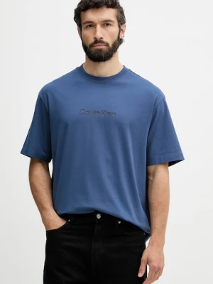 Calvin Klein T-shirt męski bawełniany granatowy