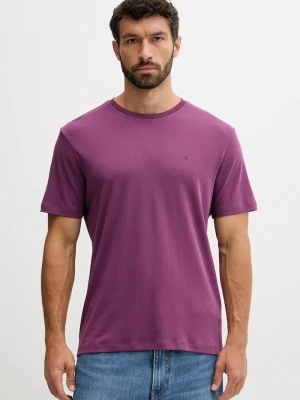 Calvin Klein T-shirt męski bawełniany fioletowy