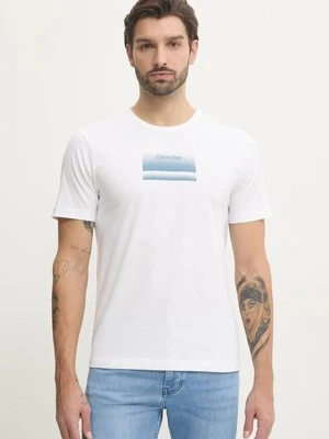 Calvin Klein t-shirt męski kolor biały z nadrukiem K10K113803