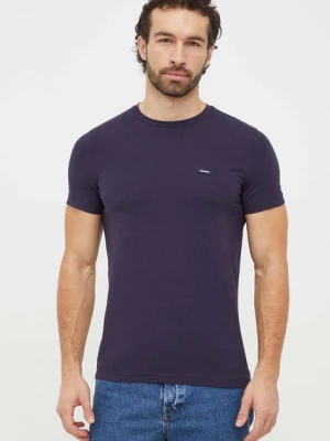 Calvin Klein t-shirt męski kolor granatowy gładki K10K112724