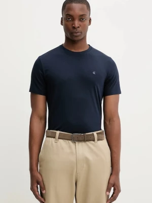 Calvin Klein t-shirt męski kolor granatowy gładki LV04LC240G