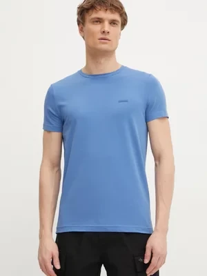 Calvin Klein t-shirt męski kolor niebieski gładki