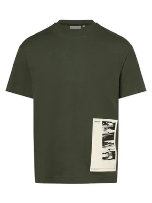 Calvin Klein T-shirt męski Mężczyźni Dżersej zielony nadruk,