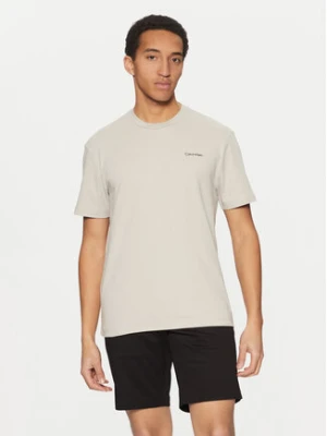 Calvin Klein T-Shirt Micro Logo K10K109894 Beżowy Regular Fit