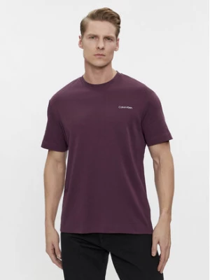 Calvin Klein T-Shirt Micro Logo K10K109894 Fioletowy Regular Fit
