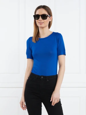 Calvin Klein T-shirt MODAL SILK CREW NECK TOP SS | Slim Fit chabrowy