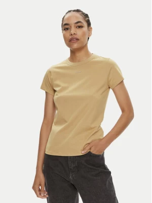 Calvin Klein T-Shirt Nano Logo K20K207212 Beżowy Slim Fit