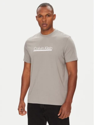Calvin Klein T-Shirt Outline Tape Graphic LV04RC852G Szary Regular Fit