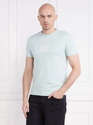 Calvin Klein T-shirt | Regular Fit miętowy