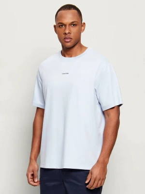 Calvin Klein T-shirt | Relaxed fit | stretch pique błękitny