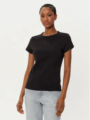 Calvin Klein T-Shirt Satin K20K207974 Czarny Regular Fit