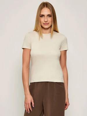 Calvin Klein T-shirt SUPIMA | Slim Fit beżowy