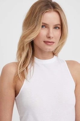Calvin Klein top bawełniany kolor biały