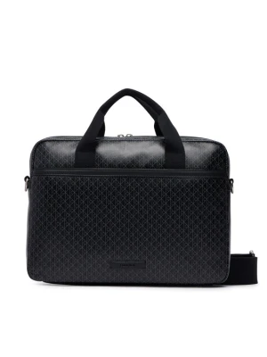 Calvin Klein Torba na laptopa Emblem Aop Coated Commuter / Lapto LV04D3625G Czarny