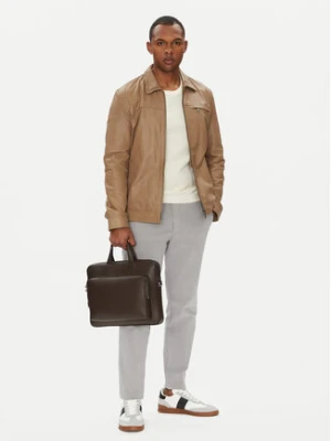 Calvin Klein Torba na laptopa Micro Pebble Slim Briefcase 36 LV04D3012G Brązowy