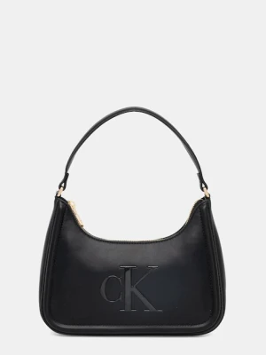 Calvin Klein torebka bagietka damska z imitacji skóry czarny