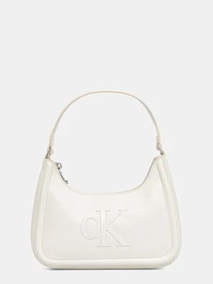 Calvin Klein torebka bagietka damska z imitacji skóry biały