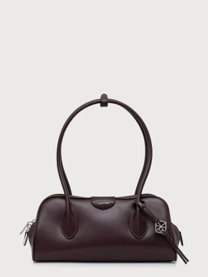 Calvin Klein torebka bagietka damska z imitacji skóry bordowy