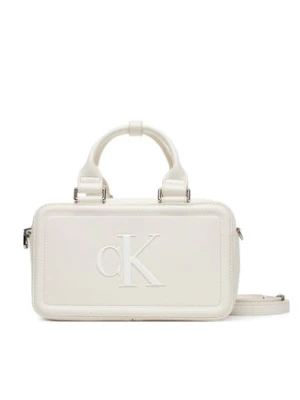Calvin Klein Torebka Bold Ck Bauletto Crossbody LV04F3411G Biały
