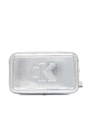 Calvin Klein Torebka Bold Ck Metallic Camera Bag LV04F3331G Srebrny