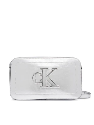 Calvin Klein Torebka Bold Ck Outline Mtl Camera Bag LV04F3896G Srebrny