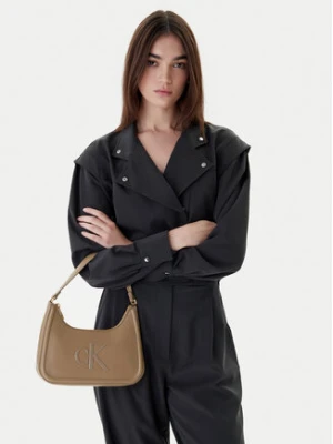 Calvin Klein Torebka Bold Ck Small Shoulder Bag LV04F3230G Beżowy