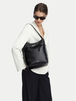Calvin Klein Torebka Buckle Medium Bucket LV04F3551G Czarny