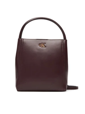 Calvin Klein Torebka Ck Bucket With Strap LV04F3174G Bordowy