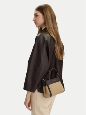 Calvin Klein Torebka Ck Canvas Mini Tote Crossbody LV04F3504G Brązowy