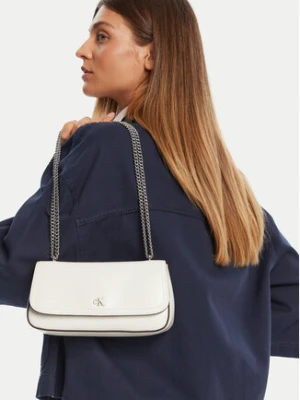 Calvin Klein Torebka Ck Convertible Chain Small Bag LV04F3172G Biały