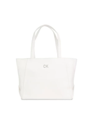 Calvin Klein Torebka Ck Daily Shopper Medium Pebble K60K611766 Biały