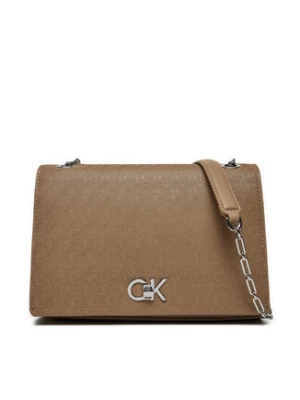 Calvin Klein Torebka Ck Medium Conv Shoulder Bag_Mono K60K613138 Beżowy