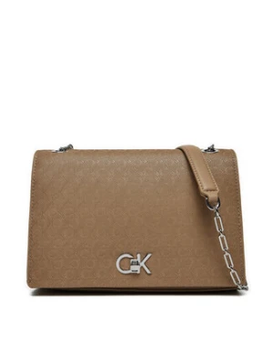 Calvin Klein Torebka Ck Medium Conv Shoulder Bag_Mono K60K613138 Brązowy