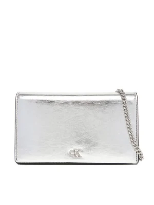 Calvin Klein Torebka Ck Metallic Wallet On Chain LV04F3320G Srebrny