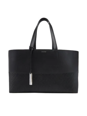 Calvin Klein Torebka Ck Mixmedia Shopper_Mono K60K613166 Czarny