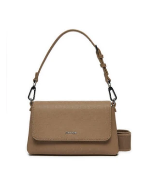 Calvin Klein Torebka Ck Must Dbl Strap Mini Bag_Mono K60K613088 Brązowy