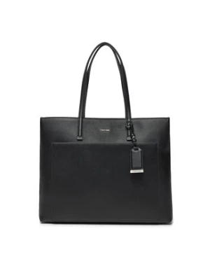 Calvin Klein Torebka Ck Must Medium Shopper_Caviar K60K613086 Czarny