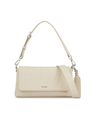 Calvin Klein Torebka Ck Must Shoulder Bag_Epi Mono K60K611762 Écru