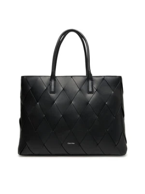 Calvin Klein Torebka Ck Woven Medium Shopper K60K612994 Czarny