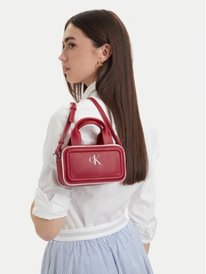 Calvin Klein Torebka Contrast Ck Mini Bauletto Bag LV04F1257G Bordowy