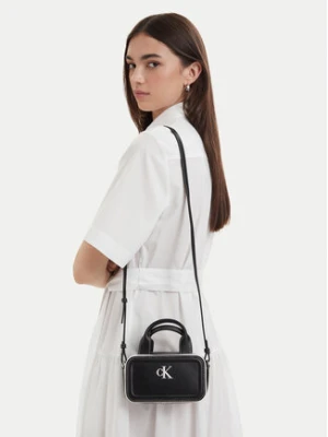 Calvin Klein Torebka Contrast Ck Mini Bauletto Bag LV04F1257G Czarny