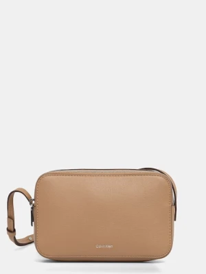 Calvin Klein torebka crossbody damska z imitacji skóry beżowy