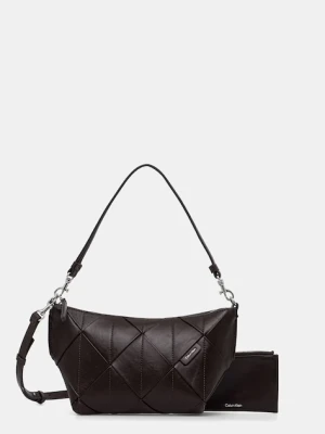 Calvin Klein torebka crossbody damska z imitacji skóry brązowy