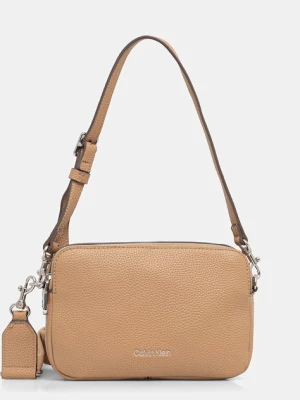 Calvin Klein torebka crossbody damska z imitacji skóry beżowy