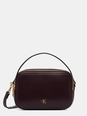 Calvin Klein torebka crossbody damska z imitacji skóry bordowy